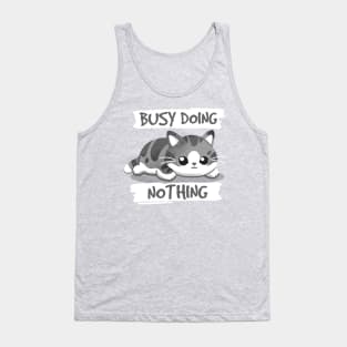 Cat busy doing nothing Tank Top